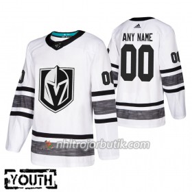 Barn Ishockey Vegas Golden Knights tröja med eget tryck Vit 2019 All-Star Adidas Authentic